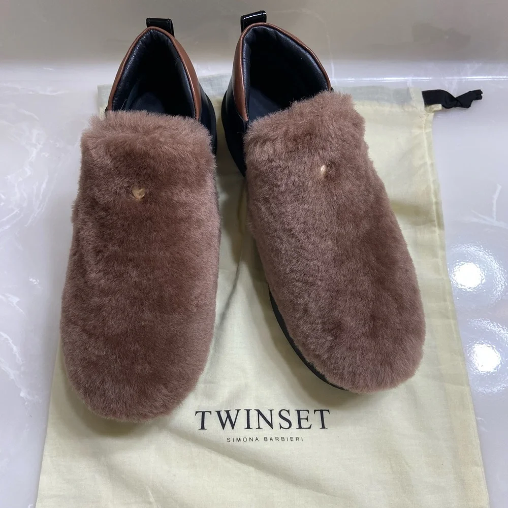 Twinset 🇮🇹 slip on shoes, platform, size 6